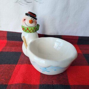 Snowman Serving Dish Ganz Holiday Christmas Winter Party
